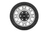 Rough Country 82 Series Wheel | One-Piece | Machined Semi Gloss Black | 17x9 | 6x5.5 | -12mm